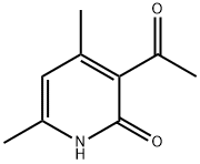 3-アセチル-4,6-ジメチル-1,2-ジヒドロピリジン-2-オン 化学構造式