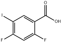 2,4-二氟-5-碘苯甲酸,161531-51-7,结构式
