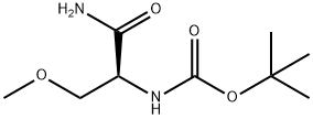 Carbamic acid, [2-amino-1-(methoxymethyl)-2-oxoethyl]-, 1,1-dimethylethyl,161561-84-8,结构式