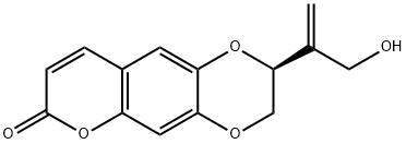 2,3-Dihydro-2-[1-(hydroxymethyl)ethenyl]-7H-pyrano[2,3-g]-1,4-benzodioxin-7-one Structure