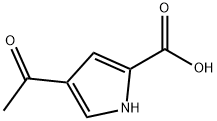 4-乙酰基-1H-吡咯-2-羧酸 结构式