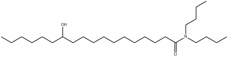 N,N-dibutyl-12-hydroxyoctadecan-1-amide Struktur