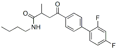 N-Butyl-2',4'-Difluoro-alpha-methyl-gamma-oxo-(1,1'-biphenyl)-4-butanamide, DL-,161692-84-8,结构式