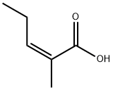 (Z)-2-甲基戊-2-烯酸 结构式