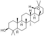 (18α)-19β,28-エポキシオレアナン-3β-オール 化学構造式