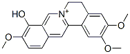 2,3,10-Trimethoxy-5,6-dihydrodibenzo[a,g]quinolizinium-9-ol Struktur