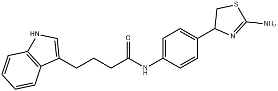 N-[4-(2-amino-4,5-dihydro-1,3-thiazol-4-yl)phenyl]-4-(1H-indol-3-yl)bu tanamide,161806-43-5,结构式