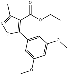 4-Isoxazolecarboxylicacid,5-(3,5-dimethoxyphenyl)-3-methyl-,ethylester(9CI),161838-23-9,结构式