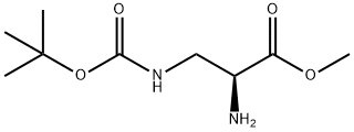 2-氨基-3-((叔丁氧基羰基)氨基)丙酸甲酯,161972-25-4,结构式