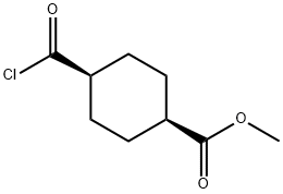 Cyclohexanecarboxylic acid, 4-(chlorocarbonyl)-, methyl ester, cis- (9CI) Structure