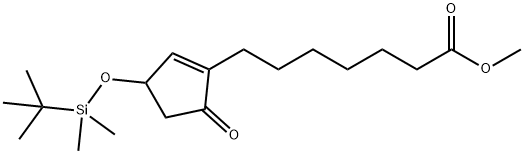 7-(3-((TERT-ブチルジメチルシリル)オキシ)-5-オキソシクロペント-1-エン-1-イル)ヘプタン酸メチル 化学構造式