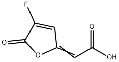 Acetic acid, (4-fluoro-5-oxo-2(5H)-furanylidene)- (9CI) Struktur