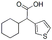 α-シクロヘキシル-3-チオフェン酢酸 化学構造式