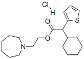 α-シクロヘキシル-3-チオフェン酢酸2-[(ヘキサヒドロ-1H-アゼピン)-1-イル]エチル・塩酸塩 化学構造式