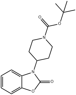 4-(2-氧杂苯并[D]恶唑-3(2H)-基)哌啶-1-甲酸叔丁酯,162045-53-6,结构式