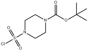 tert-butyl 4-(chlorosulfonyl)piperazine-1-carboxylate Struktur
