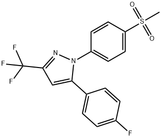 1-[(4-甲基磺酰基)苯基]-3-三氟甲基-5-(4-氟苯基)吡唑, 162054-19-5, 结构式