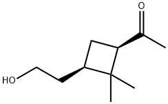 Ethanone, 1-[3-(2-hydroxyethyl)-2,2-dimethylcyclobutyl]-, (1R-cis)- (9CI),162061-50-9,结构式