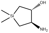 Silacyclopentan-3-ol, 4-amino-1,1-dimethyl-, trans- (9CI) Structure