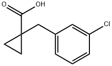 1-[(3-CHLOROPHENYL)METHYL]-CYCLOPROPANECARBOXYLIC ACID 结构式