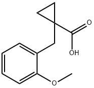 1-[(2-メトキシフェニル)メチル]シクロプロパン-1-カルボン酸 化学構造式