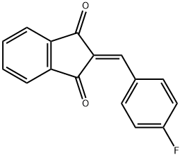 2-[(4-fluorophenyl)methylene]-1H-indene-1,3(2H)-dione Structure