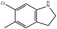 1H-INDOLE,6-CHLORO-2,3-DIHYDRO-5-METHYL,162100-44-9,结构式