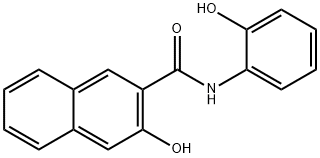 N-(2-ヒドロキシフェニル)-3-ヒドロキシ-2-ナフタレンカルボアミド 化学構造式