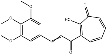 2,4,6-CYCLOHEPTATRIEN-1-ONE, 2-HYDROXY-3-[1-OXO-3-(3,4,5-TRIMETHOXYPHENYL)-2-PROPENYL]- Structure