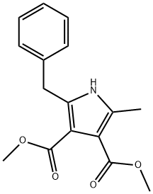 1H-Pyrrole-3,4-dicarboxylic acid, 2-methyl-5-(phenylmethyl)-, dimethyl  ester 结构式