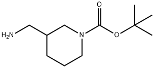 3-(アミノメチル)-1-tert-ブトキシカルボニルピペリジン 化学構造式