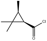 Cyclopropanecarbonyl chloride, 2,2,3-trimethyl-, cis- (9CI) Structure