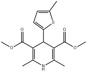 2,6-dimethyl-4-(5-methyl-2-thienyl)-1,4-dihydropyridine-3,5-dicarboxylic acid dimethyl ester|2,6-二甲基-4-(5-甲基-2-噻吩)-1,4-二氢吡啶-3,5-二羧酸二甲酯