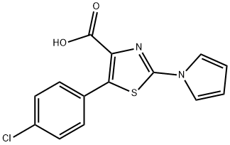 5-(4-Chlorophenyl)-2-(1H-pyrrol-1-yl)-1,3-thiazole-4-carboxylic acid Structure