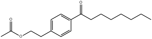 1-Octanone,1-[4-[2-(acetyloxy) ethyl]phenyl]- Structure