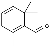 1,4-Cyclohexadiene-1-carboxaldehyde, 2,6,6-trimethyl- (9CI) 结构式