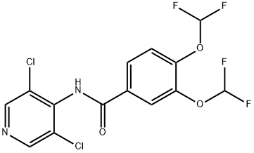 N-(3,5-二氯吡啶-4-基)-3,4-双二氟甲氧基苯甲酰胺,162401-30-1,结构式