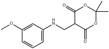 5-(((3-methoxyphenyl)amino)methyl)-2,2-dimethyl-1,3-dioxane-4,6-dione Structure