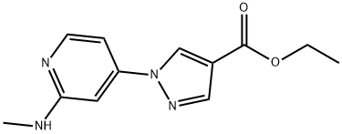 ethyl 1-(2-(methylamino)pyridin-4-yl)-1H-pyrazole-4-carboxylate Structure