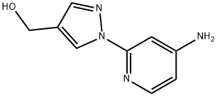 (1-(4-aminopyridin-2-yl)-1H-pyrazol-4-yl)methanol 结构式