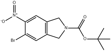 5-溴-6-硝基异吲哚啉-2-羧酸叔丁酯 结构式