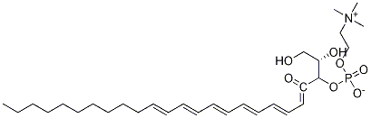 1-Docosahexaenoyl-sn-glycero-3-phosphocholine 结构式