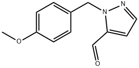 1-[(4-Methoxyphenyl)Methyl]-1H-pyrazole-5-carbaldehyde Struktur