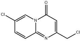 7-クロロ-2-(クロロメチル)-4H-ピリド[1,2-A]ピリミジン-4-オン 化学構造式
