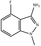4-フルオロ-1-メチル-1H-インダゾール-3-イルアミン 化学構造式