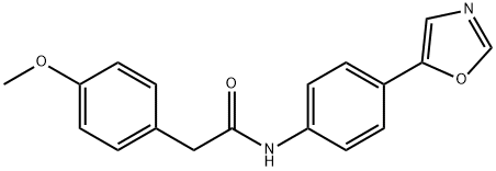 Benzeneacetamide, 4-methoxy-N-[4-(5-oxazolyl)phenyl]- Structure