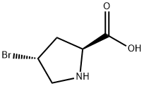 (2S,4R)-4-bromopyrrolidine-2-carboxylic acid 化学構造式