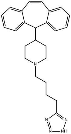 4-(5H-Dibenzo[a,d]cyclohepten-5-ylidene)-1-[4-(2H-tetrazol-5-yl)butyl]-piperidine Structure