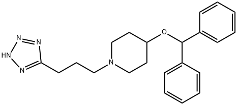 4-(DIPHENYLMETHOXY)-1-[3-(1H-TETRAZOL-5-YL)PROPYL]-PIPERIDINE 化学構造式