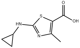5-Thiazolecarboxylicacid,2-(cyclopropylamino)-4-methyl-(9CI) Struktur